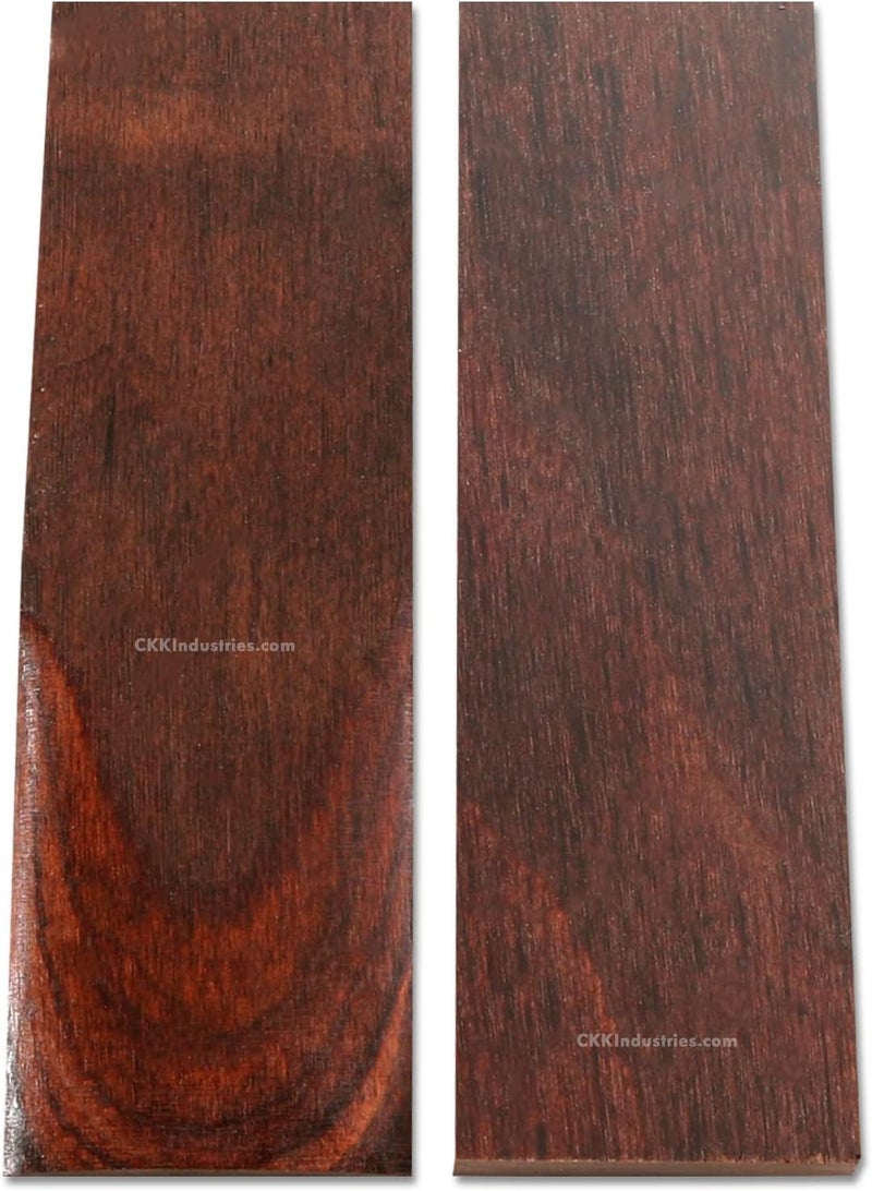 EZSMITH Dymalux Handle Scale Set - (Layered) - (Walnut) - (Dark Brown) - (5.0 x 1.5 x 0.250) - Custom Handle Material - Image 2